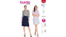 Strih Burda 5739 - Áčková sukňa, prepínacia sukňa, džínsová sukňa