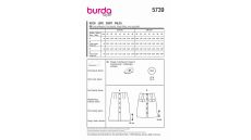 Strih Burda 5739 - Áčková sukňa, prepínacia sukňa, džínsová sukňa