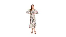 Strih Burda 5741 - Šaty s volánmi, naberané šaty, boho šaty, blúzka