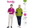 Strih Burda 5744 - Pánska mikina so stojačikom, polo tričko na zips
