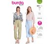 Strih Burda 5745 - Zavinovacia blúzka, blúzka so sťahovaním v páse