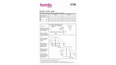 Strih Burda 5746 - Prepínacia blúzka, blúzka so sťahovaním v páse
