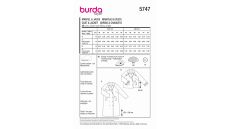 Strih Burda 5747 - Trenčkot, kabát s dvojradovým zapínaním