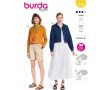 Strih Burda 5749 - Džínsová bunda, kabátik, sako