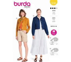 Strih Burda 5749 - Džínsová bunda, kabátik, sako