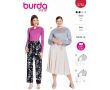 Strih Burda 5752 - Tričko so šnurovaným výstrihom