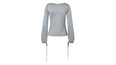 Strih Burda 5752 - Tričko so šnurovaným výstrihom