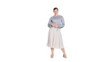 Strih Burda 5752 - Tričko so šnurovaným výstrihom