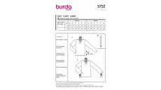 Strih Burda 5752 - Tričko so šnurovaným výstrihom
