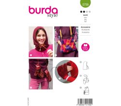 Strih Burda 5759 - Dámska kukla, palčiaky a rukávnik