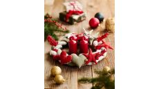 Strih Burda 5760 - Medvedík, vianočný stromček, vankúš a adventný veniec