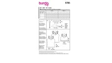 Strih Burda 5765 - Funkčný top, športové tielko, podprsenkový top