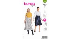 Strih Burda 5766 - Zavinovacie sukne, midi sukne, flanelová sukňa, taftová sukňa