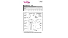 Strih Burda 5767 - Zavinovacie šaty, košeľové šaty, taftové šaty