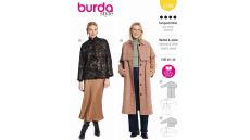 Strih Burda 5769 - Dlhý kabát, trenčkot, krátky kabát