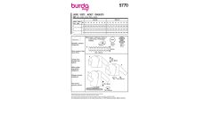 Strih Burda 5770 - Sako, plyšový kabátik, krátky kabát