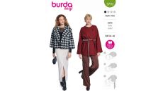 Strih Burda 5770 - Sako, plyšový kabátik, krátky kabát