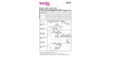 Strih Burda 5771 - Blúzka s výstrihom na chrbte, top so zaväzovaním na chrbte