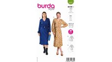 Strih Burda 5777 - Šaty s rozšírenou sukňou, midi šaty, koktailové šaty