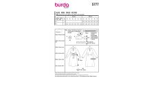 Strih Burda 5777 - Šaty s rozšírenou sukňou, midi šaty, koktailové šaty