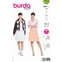 Strih Burda 5781 - Sukne so skladmi, klasická tenisová sukňa, sukne s gombíkmi
