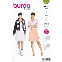 Strih Burda 5781 - Sukne so skladmi, klasická tenisová sukňa, sukne s gombíkmi