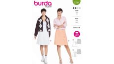 Strih Burda 5781 - Sukne so skladmi, klasická tenisová sukňa, sukne s gombíkmi