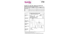 Strih Burda 5782 - Voľné šaty so stojačikom, úpletové šaty, mikina so stojačikom