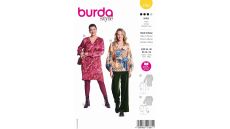 Strih Burda 5783 - Blúzkové šaty, hodvábne šaty, blúzka
