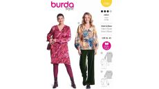 Strih Burda 5783 - Blúzkové šaty, hodvábne šaty, blúzka