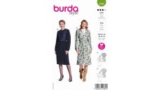 Strih Burda 5784 - Zavinovacie šaty, šaty s dlhým rukávom