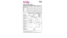 Strih Burda 5784 - Zavinovacie šaty, šaty s dlhým rukávom
