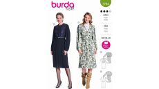 Strih Burda 5784 - Zavinovacie šaty, šaty s dlhým rukávom