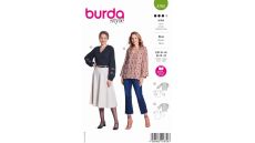Strih Burda 5785 - Blúzka so skládkami