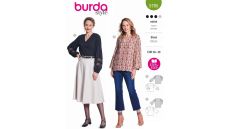 Strih Burda 5785 - Blúzka so skládkami