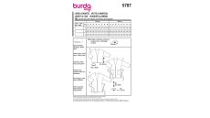 Strih Burda 5787 - Otvorené sako, zavinovací kabát s opaskom, vaflový kabát