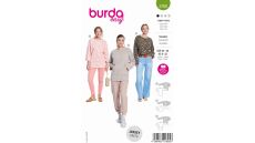 Strih Burda 5788 - Voľná ??mikina, dlhá mikina, krátka mikina