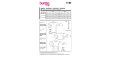 Strih Burda 5788 - Voľná ??mikina, dlhá mikina, krátka mikina