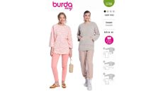 Strih Burda 5788 - Voľná ??mikina, dlhá mikina, krátka mikina