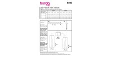 Strih Burda 5789 - Džersejové nohavice, teplákové nohavice, plyšové šortky