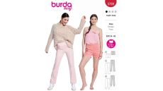 Strih Burda 5789 - Džersejové nohavice, teplákové nohavice, plyšové šortky