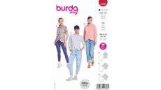 Strih Burda 5790 - Zavinovací rolák, mikina s rolákom