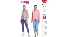 Strih Burda 5790 - Zavinovací rolák, mikina s rolákom