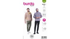 Strih Burda 5791 - Pánska mikina so stojačikom, fleecová mikina