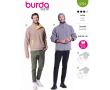 Strih Burda 5791 - Pánska mikina so stojačikom, fleecová mikina
