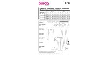 Strih Burda 5793 - Top bez rukávov, tunika, voľné nohavice so skladmi