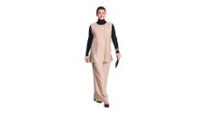 Strih Burda 5793 - Top bez rukávov, tunika, voľné nohavice so skladmi