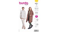 Strih Burda 5794 - Rovný kabát, prechodný kabát, bunda s vreckami