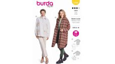 Strih Burda 5794 - Rovný kabát, prechodný kabát, bunda s vreckami
