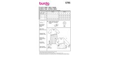Strih Burda 5795 - Voľné šaty s naberanou sukňou, tunika